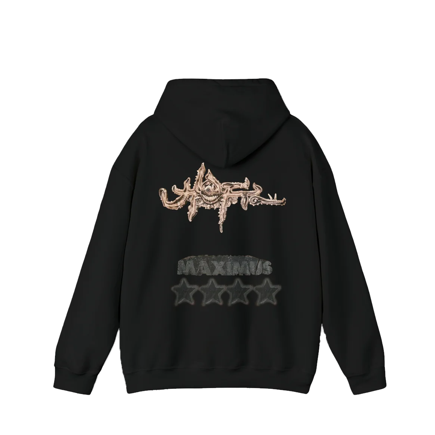 TRAVIS SCOTT TOUR MERCH - TRAVIS SCOTT SIGNATURE RED UTOPIA BLACK HOODIE