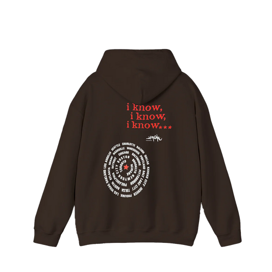 TRAVIS SCOTT TOUR MERCH - TRAVIS SCOTT I KNOW BROWN HOODIE