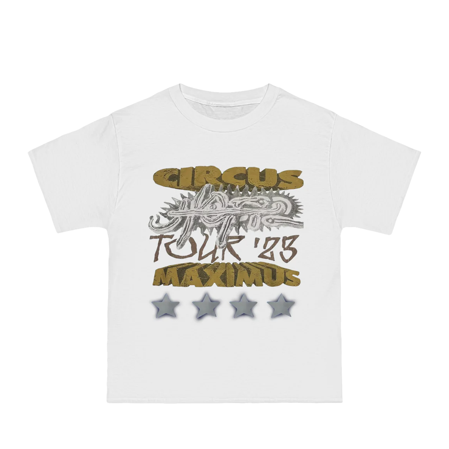 TRAVIS SCOTT TOUR MERCH - TRAVIS SCOTT CIRCUS MAXIMUS TOUR WHITE TEE