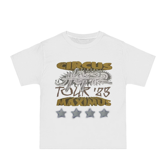 TRAVIS SCOTT TOUR MERCH - TRAVIS SCOTT CIRCUS MAXIMUS TOUR WHITE TEE